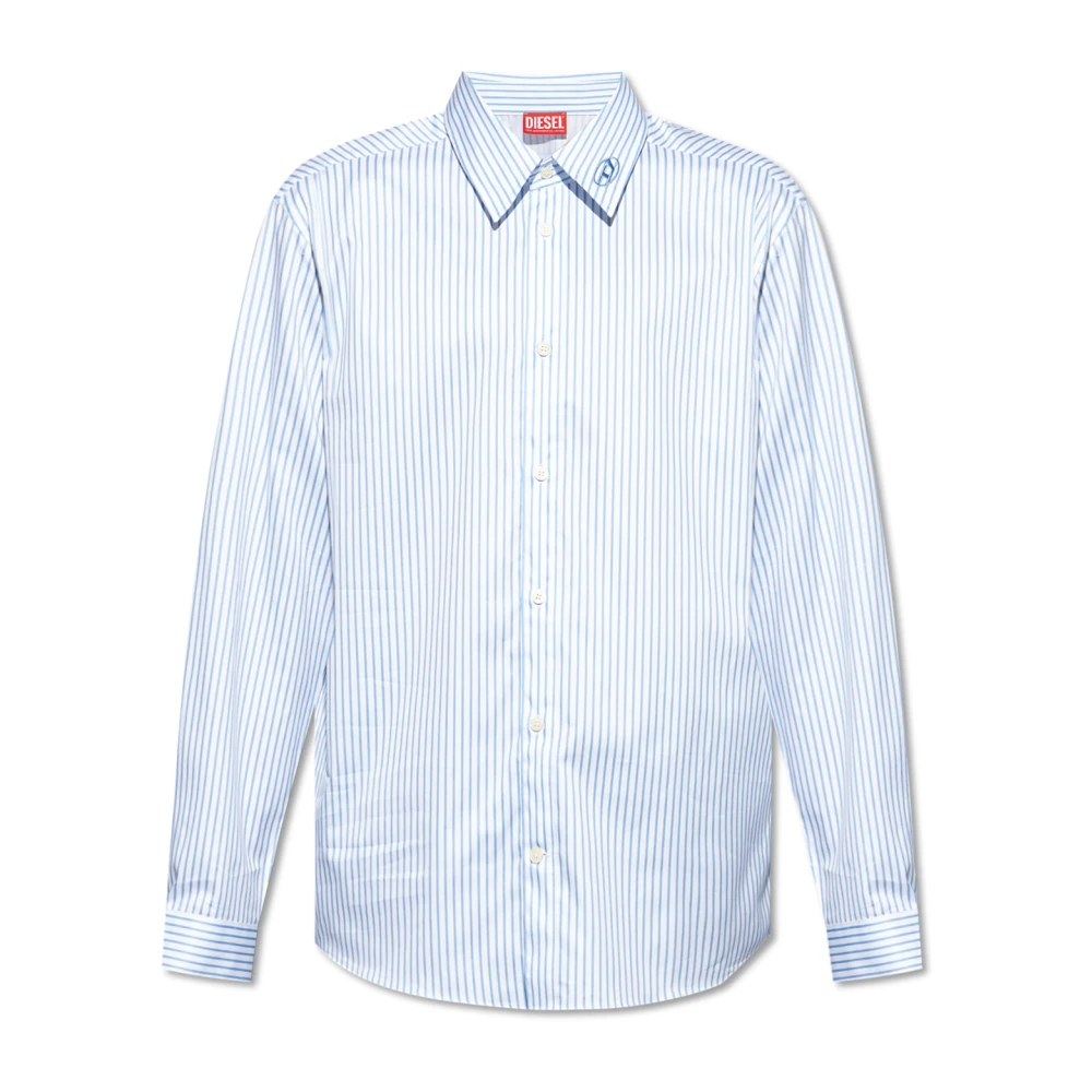 Diesel Shirt `S-Turner-Stripe-D` Blue Heren