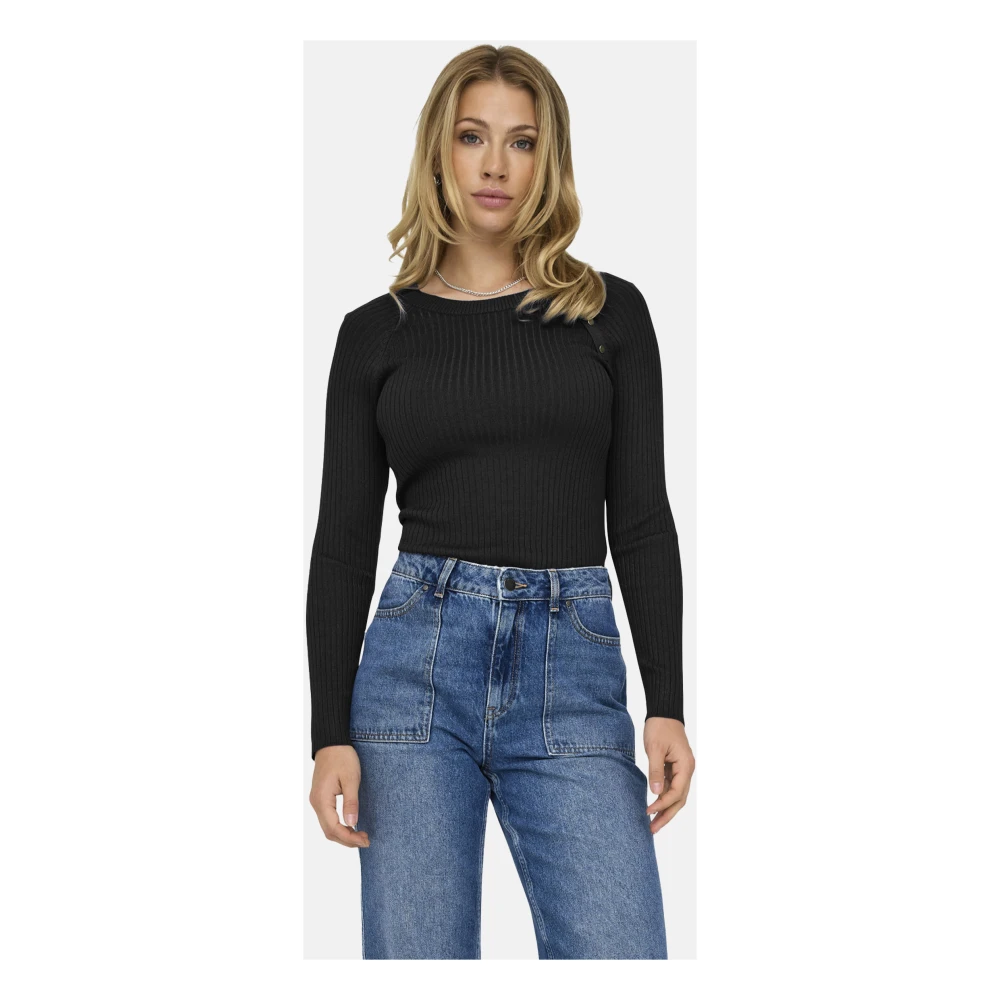 Only Stijlvolle Gebreide Collectie Black Dames