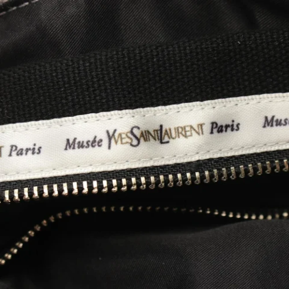 Yves Saint Laurent Vintage Pre-owned Canvas shoulder-bags Gray Dames