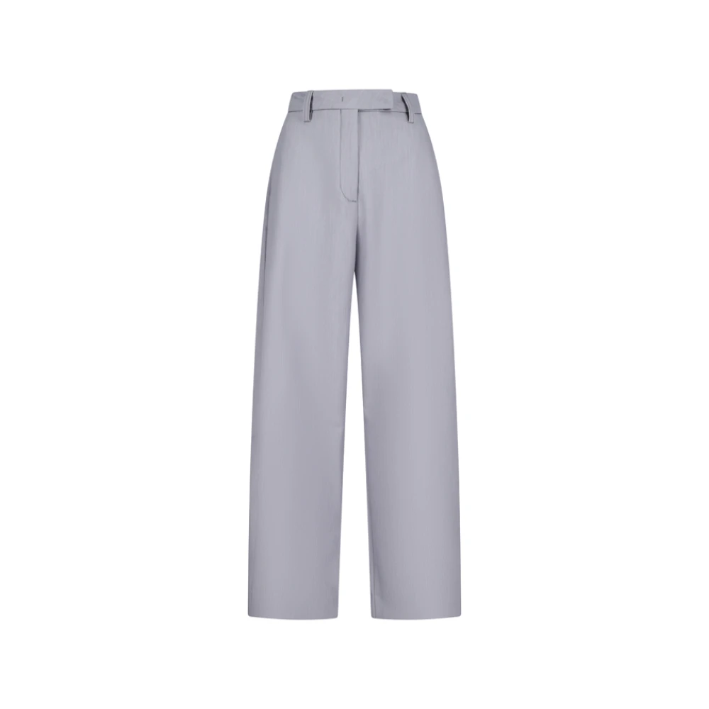 Thelatest Women's Gray Wide Trousers, Xs, Dina Short Length T0162