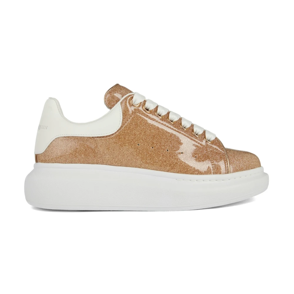 Alexander McQueen Rose Lace-Up Sneakers Dames Schoenen Geel