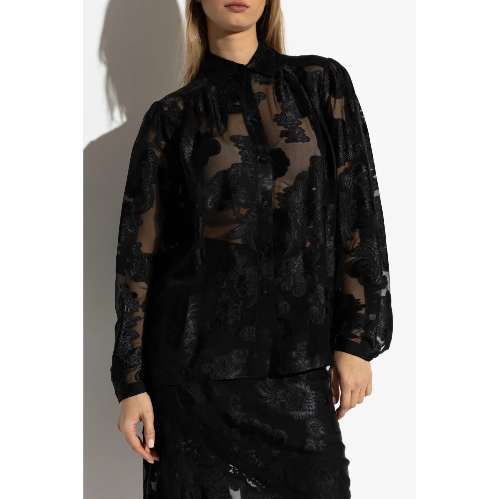 ETRO Transparante shirt Black Dames