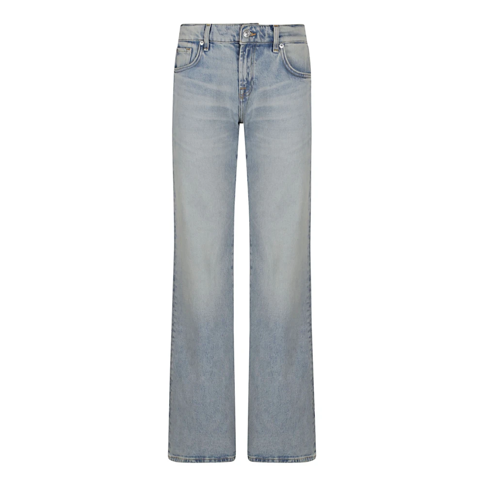 7 For All Mankind Jeans Straight Pre-owned Blue Dames
