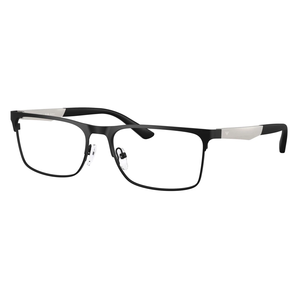 Emporio Armani Men's Matte Black Rectangle Metal Eyeglasses Online - Full Rim - Ea1183 - Image 4