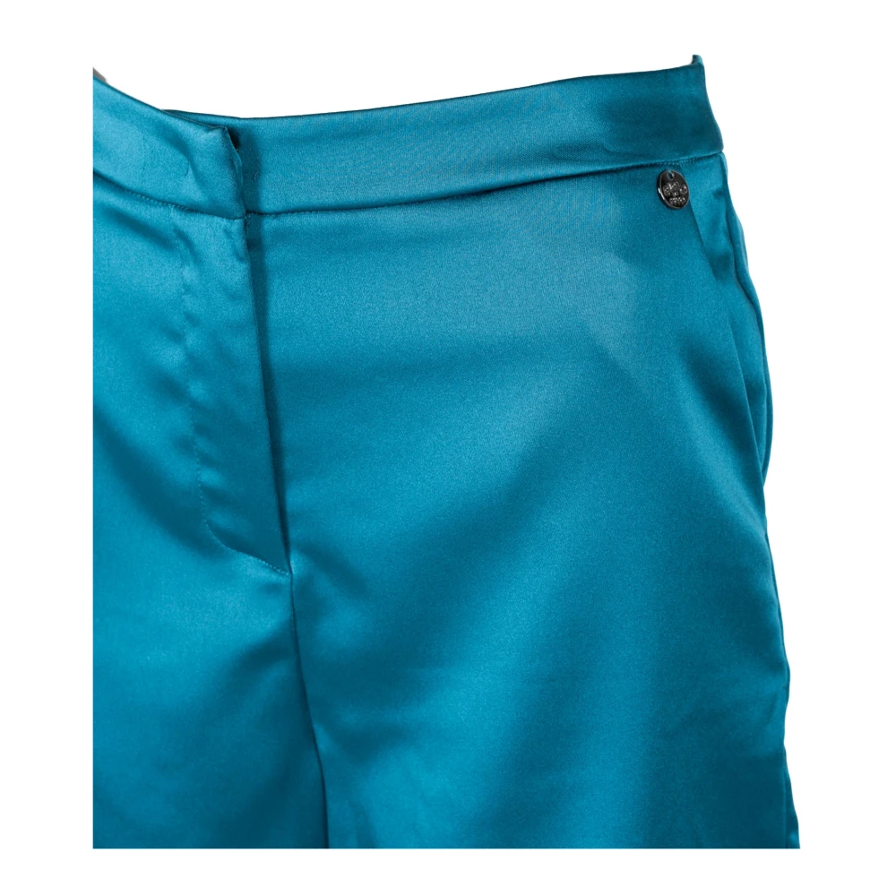 Liu Jo Elegant High-Waisted Shorts Blue Dames