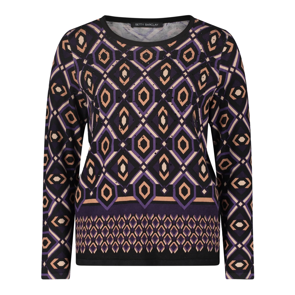 Betty Barclay Grafische Print Fijngebreide Trui Multicolor Dames