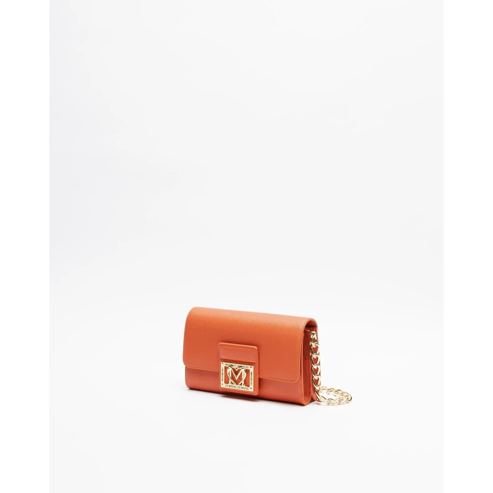 Love Moschino Saffiano Leren Handtas Brown Dames