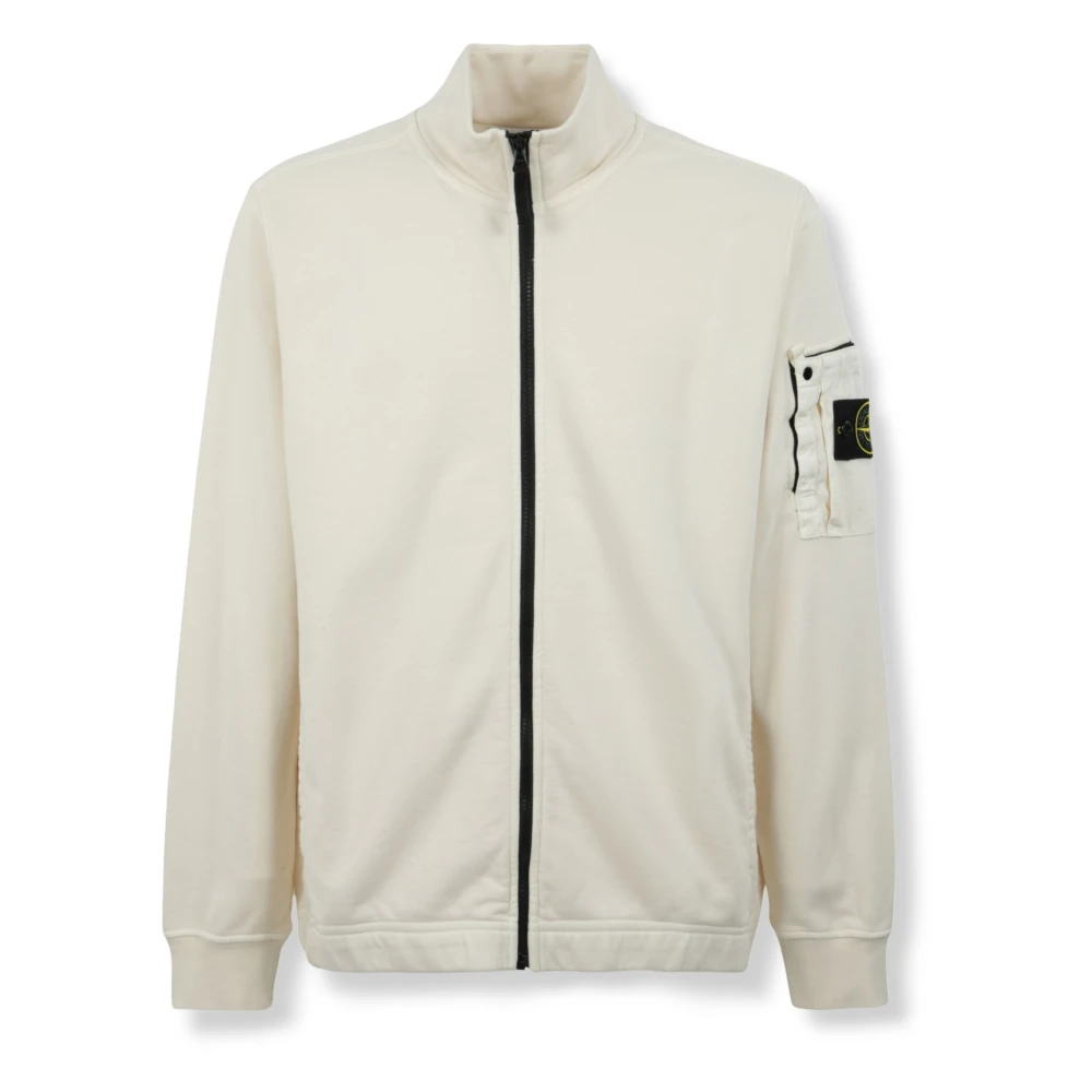 Stone Island Beige Zip-Throughs, Male, Xl, Track Jacket