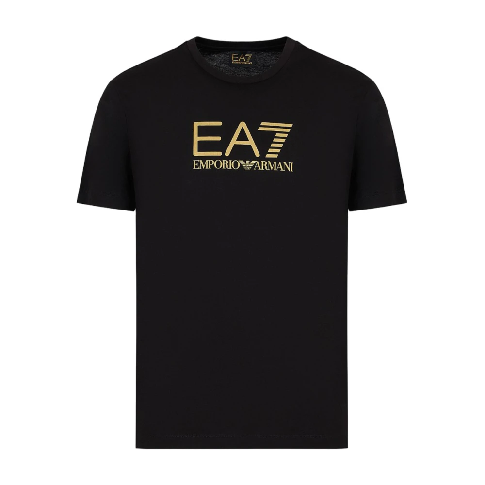 Emporio Armani EA7 Minimalistisch T-shirt met korte mouwen Black Heren