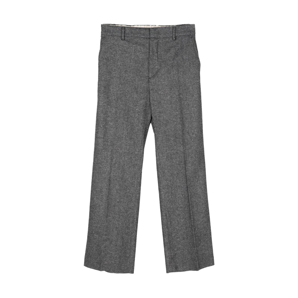 N21 Geknipte wollen broek met rechte pijpen Gray Dames