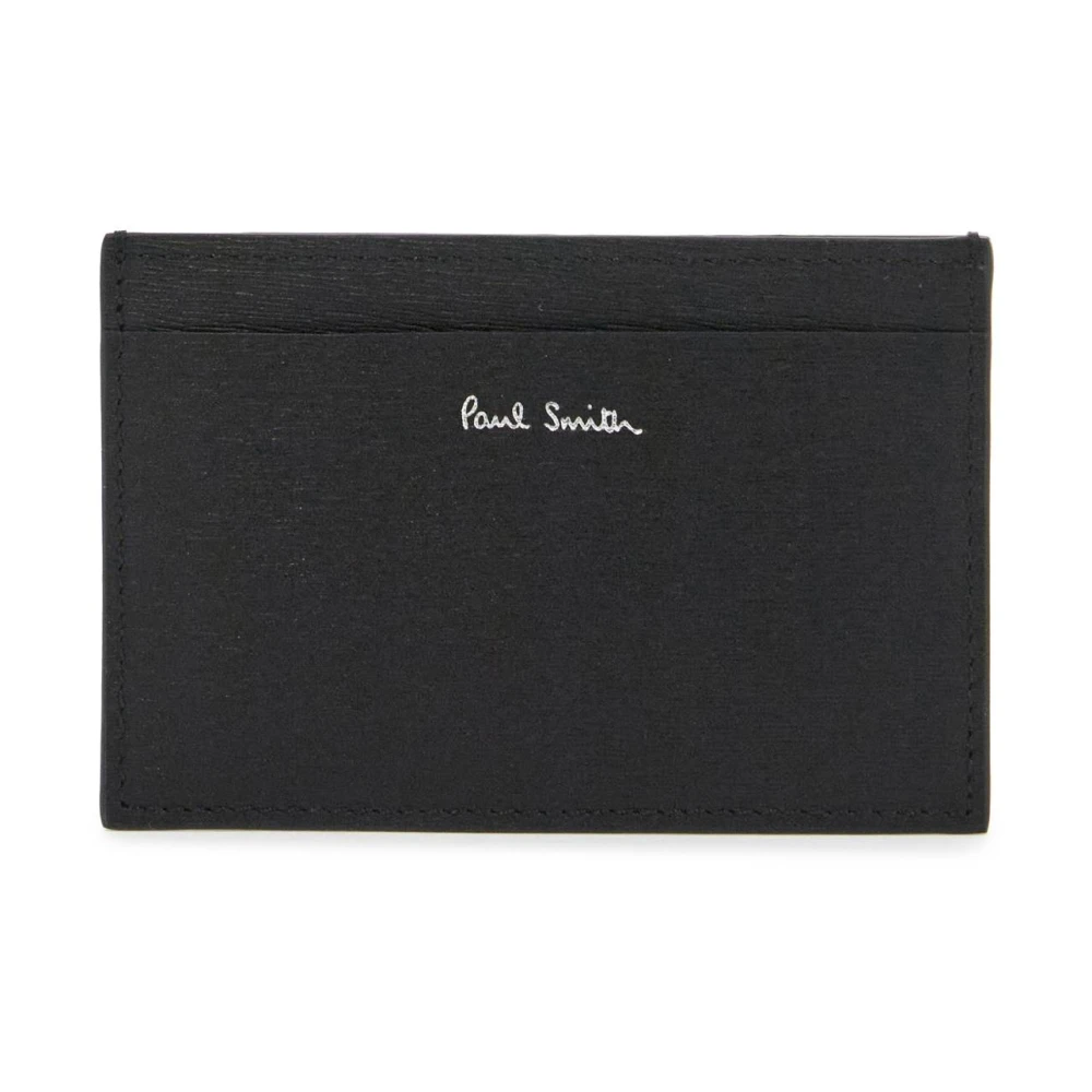 PS By Paul Smith Kleur Blok Saffiano Leren Kaarthouder Black Heren