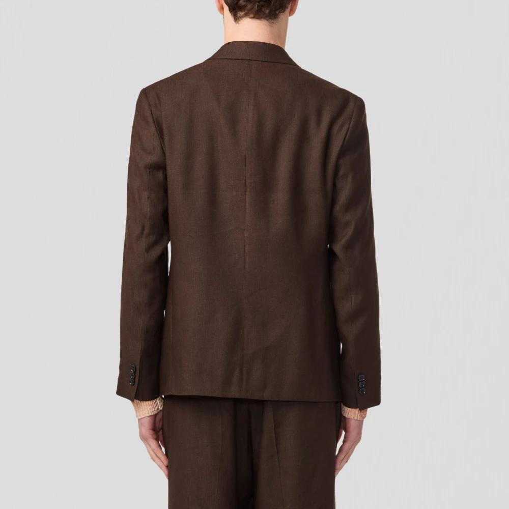 Nn07 Blazer jas met relaxte pasvorm in viscose Brown Heren