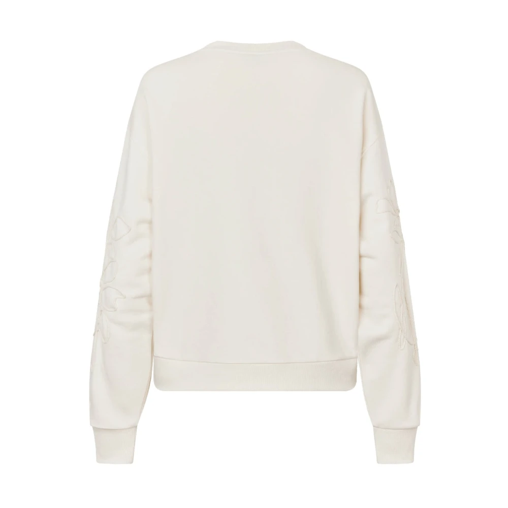 MbyM Romantische Bloemen Geborduurde Off-White Sweater White Dames