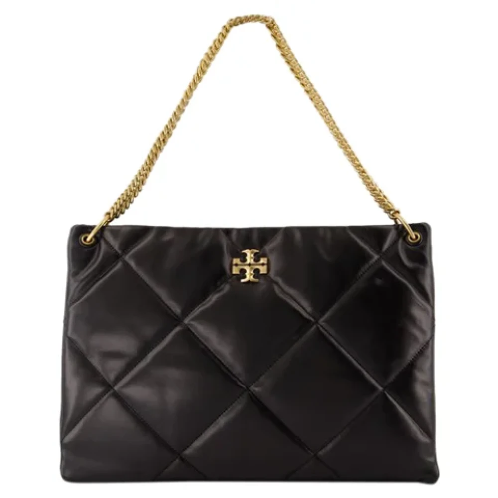TORY BURCH Leather handbags Black Dames