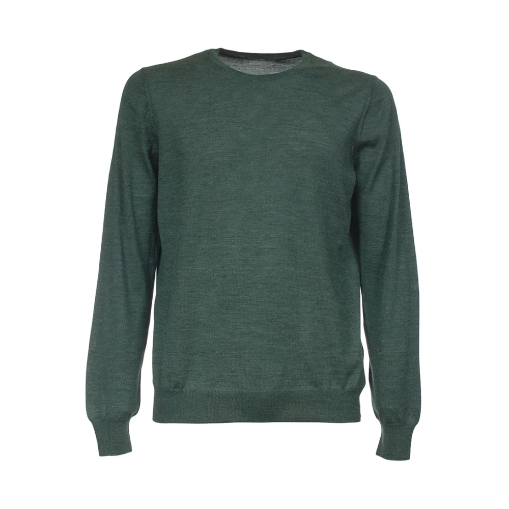Gran Sasso Slim Fit Wol Zijde Trui Green Heren