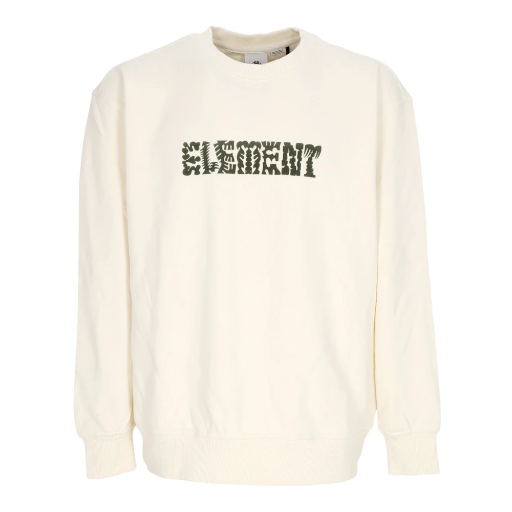 Element Men's White Cornell Cipher Crewneck - Elet - Sweatshirts - S - Sweatshirts & Hoodies