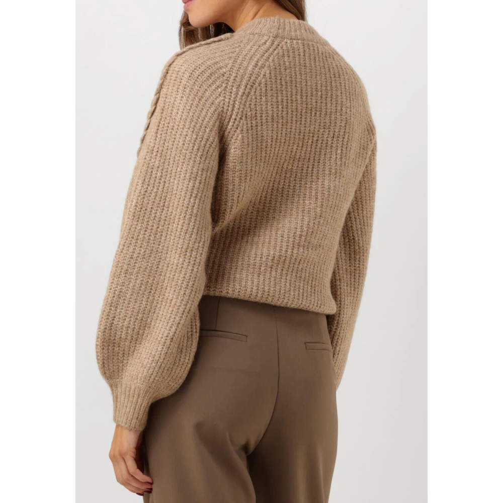 Object Bruine Gebreide Pullover voor Vrouwen Brown Dames