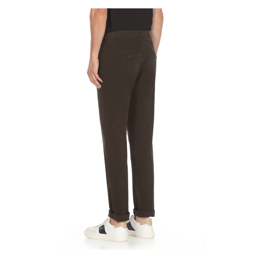 Dondup Bruine Katoenen Herenbroek Brown Heren
