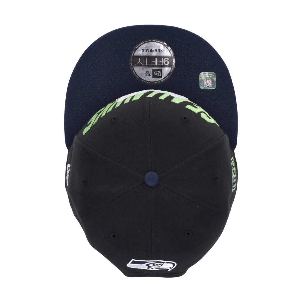 new era Seattle Seahawks Platte Klep Pet Black Heren