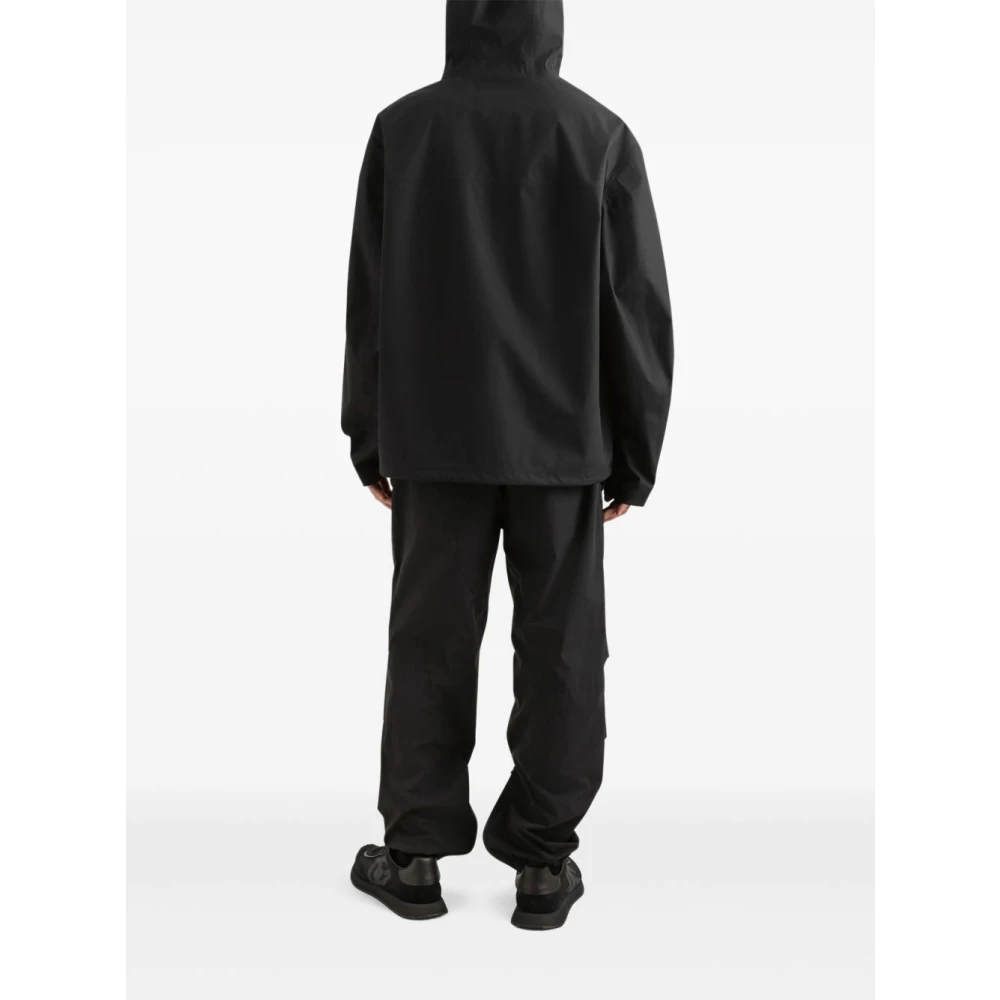 Dolce & Gabbana Zwarte rits capuchonjas Black Heren