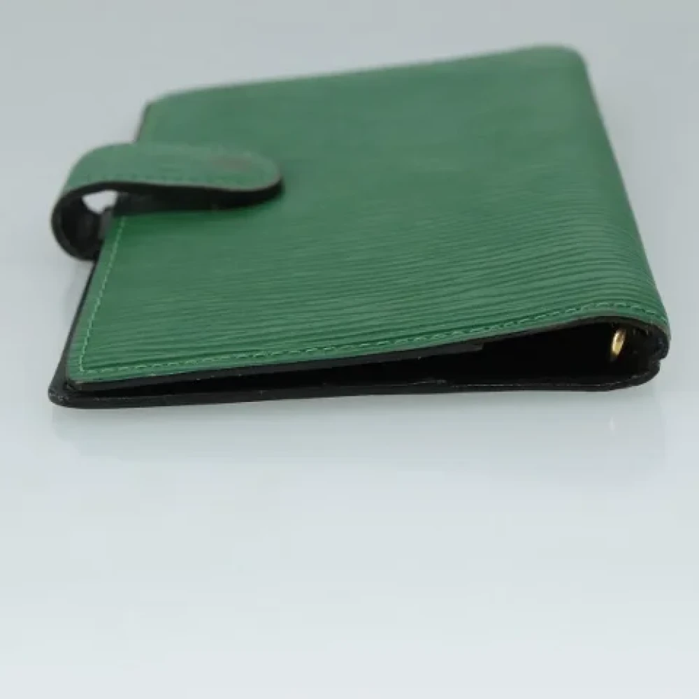 Louis Vuitton Vintage Pre-owned Leather home-office Green Dames