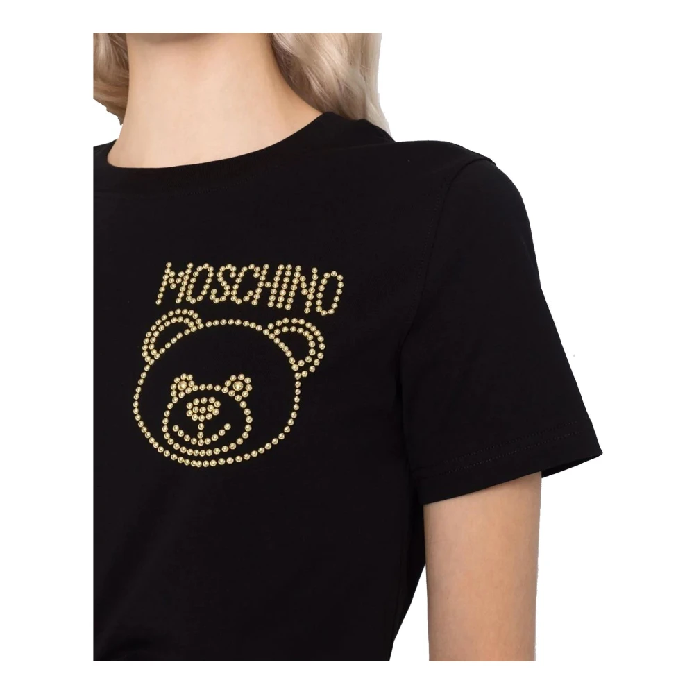 Moschino Couture Katoenen Logo T Shirt Black Dames
