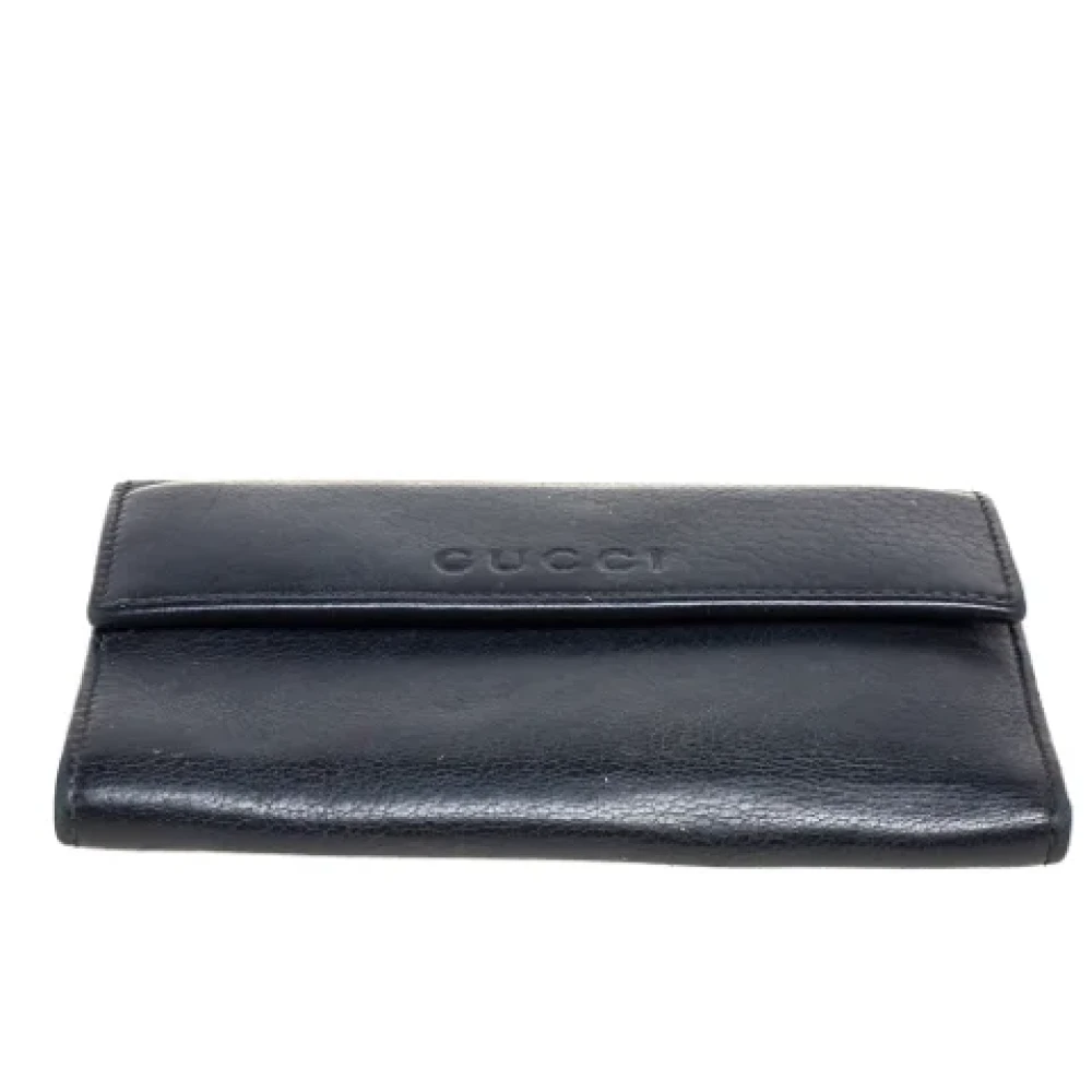 Gucci Vintage Pre-owned Leather wallets Black Dames