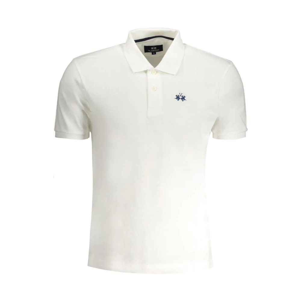 La Martina White Cotton Polo Shirt Classic Fit - Male - Polo Shirts - White - 2XL - Tops