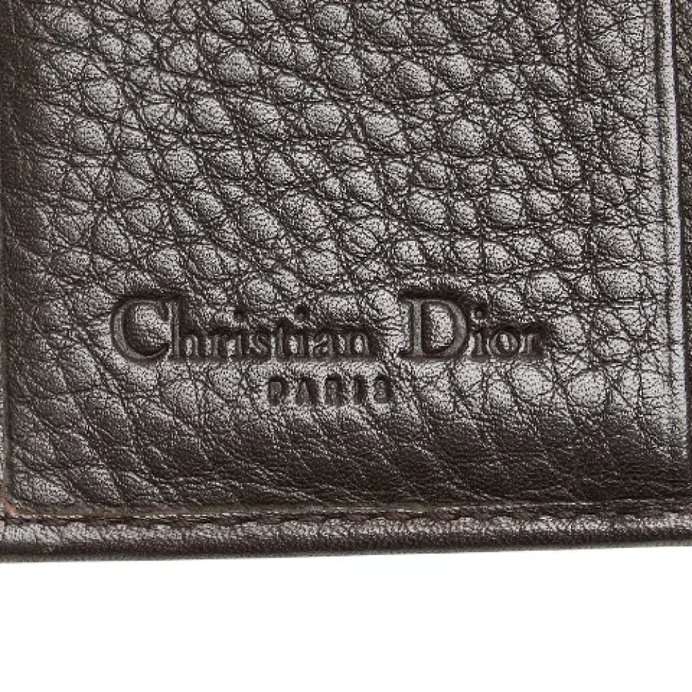 Dior Vintage Pre-owned Leather wallets Brown Dames