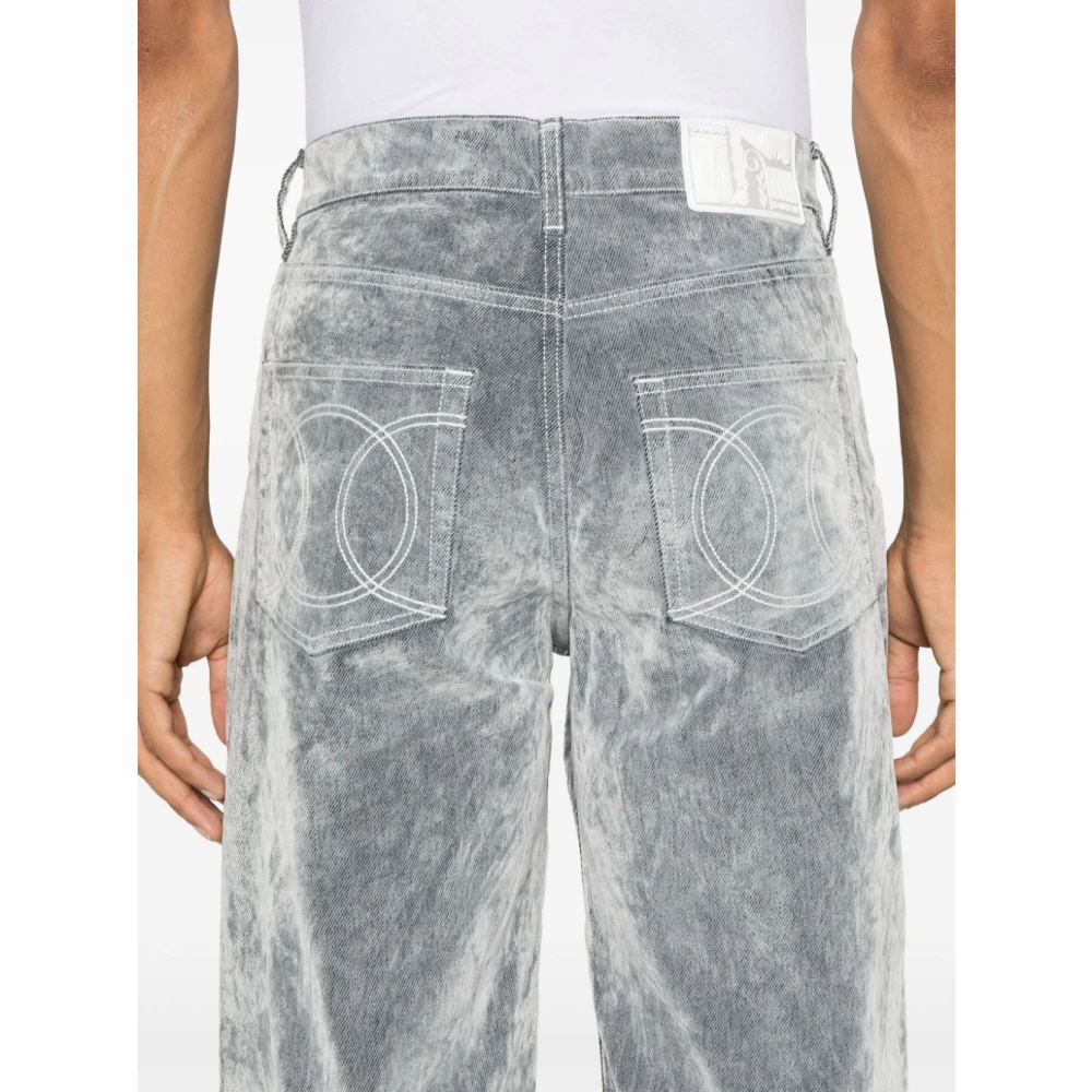 Casablanca Fluweel Effect Jeans Grijs Aw24 Gray Heren