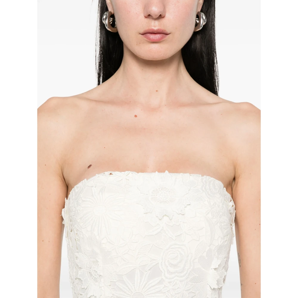 Rotate Birger Christensen Witte Rotate Jurk met Achtersplit White Dames