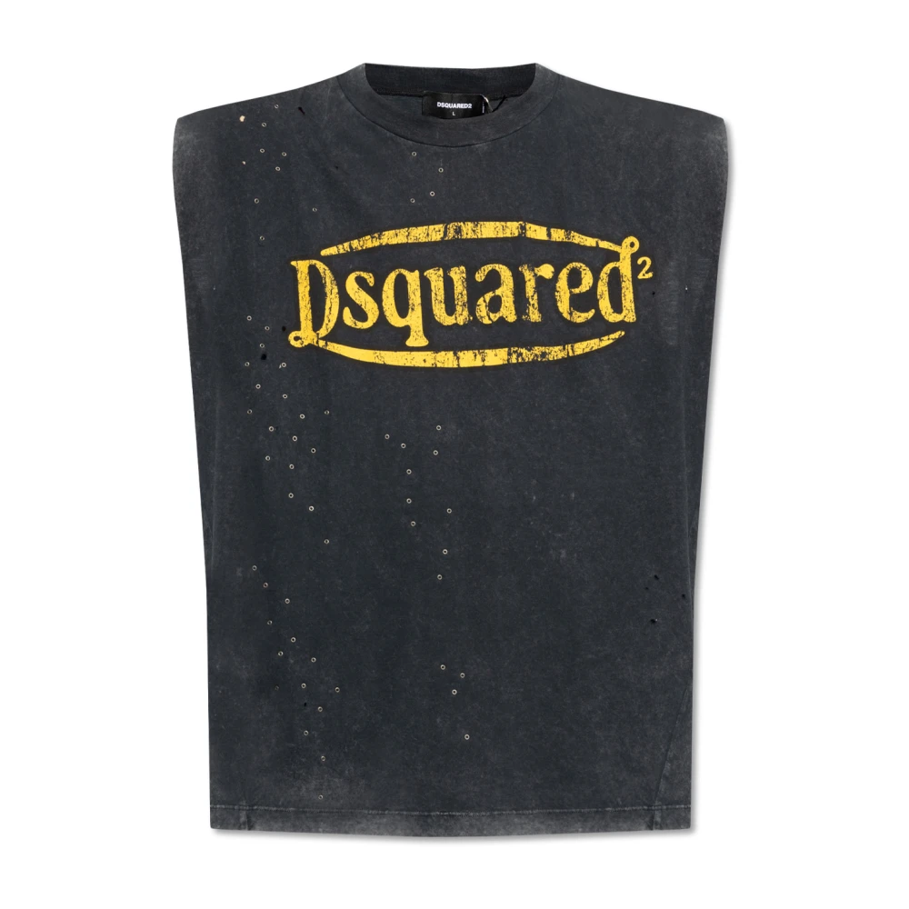 Dsquared2 Mouwloos T-shirt Gray Heren