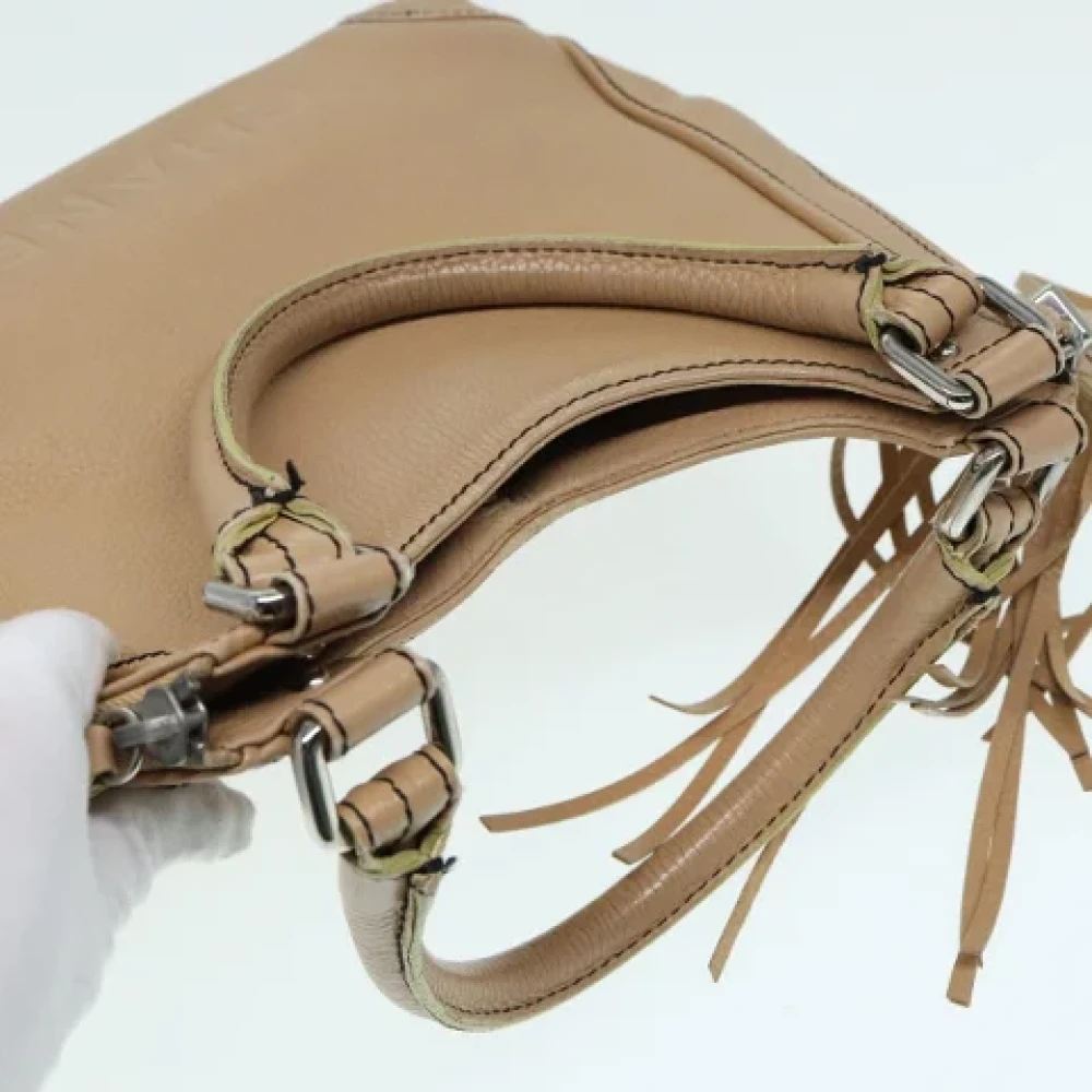 Chanel Vintage Pre-owned Leather handbags Beige Dames