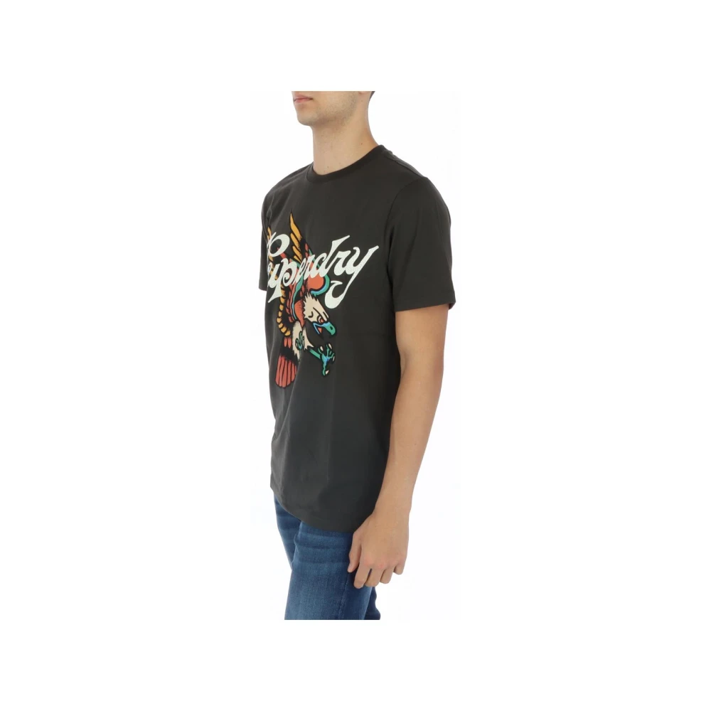 Superdry Grafische Adelaar Crew Neck T-Shirt Black Heren
