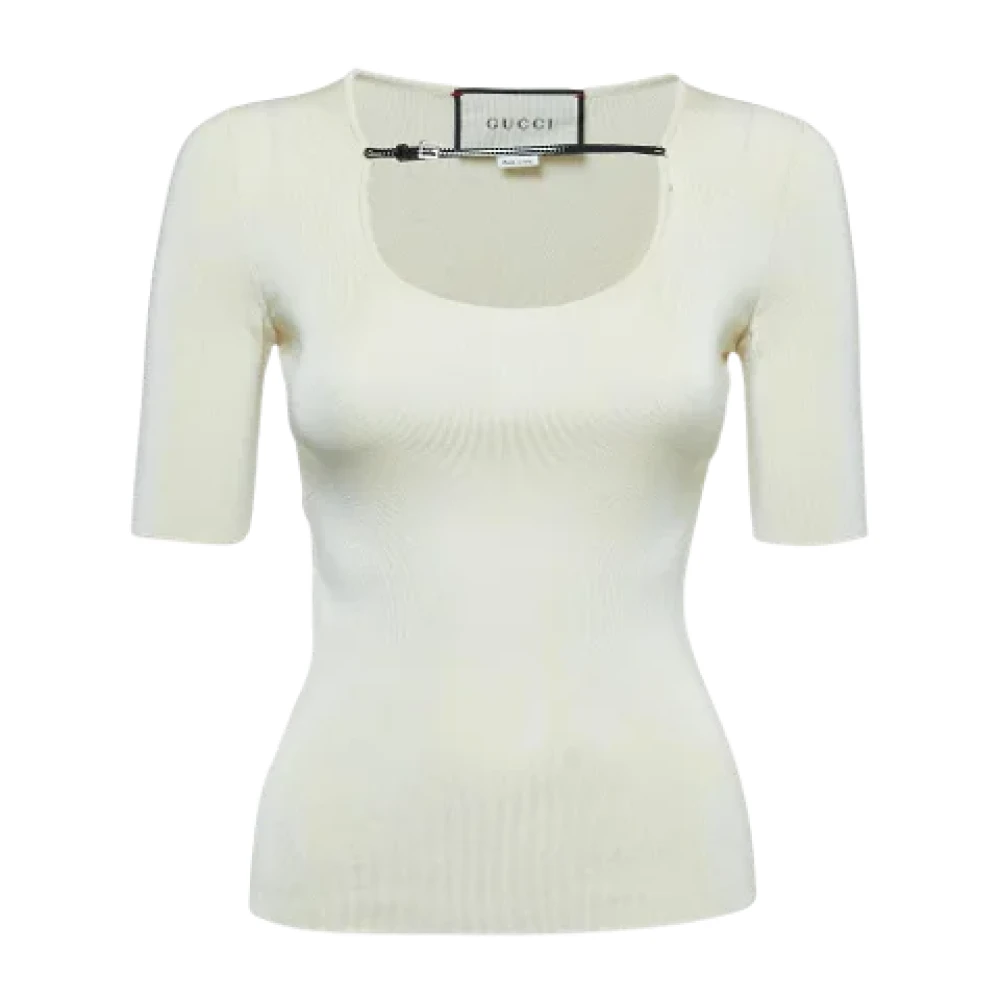 Gucci Vintage Pre-owned Fabric tops White Dames