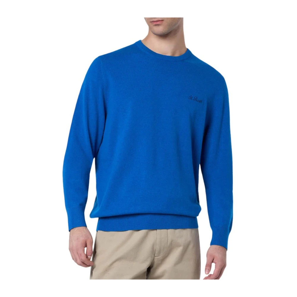 Saint Barth Regent Blend Blauwe Trui Blue Heren
