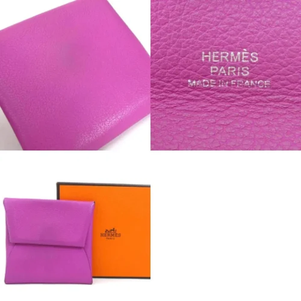Hermès Vintage Pre-owned Leather wallets Purple Dames