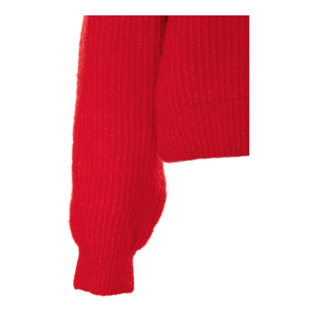 American vintage Gezellige Gebreide Trui met Oversized Pasvorm Red Dames