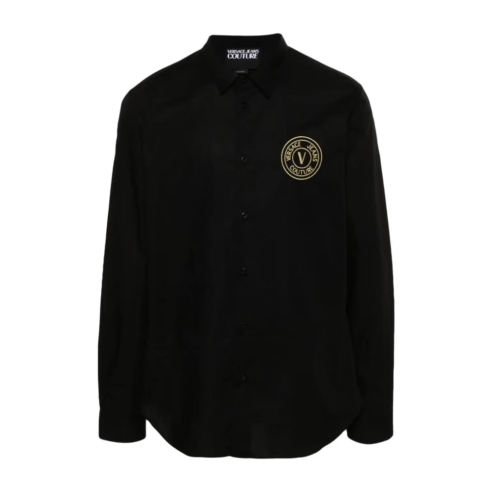 Versace Jeans Couture Zwart Basic Zacht Shirt Black Heren