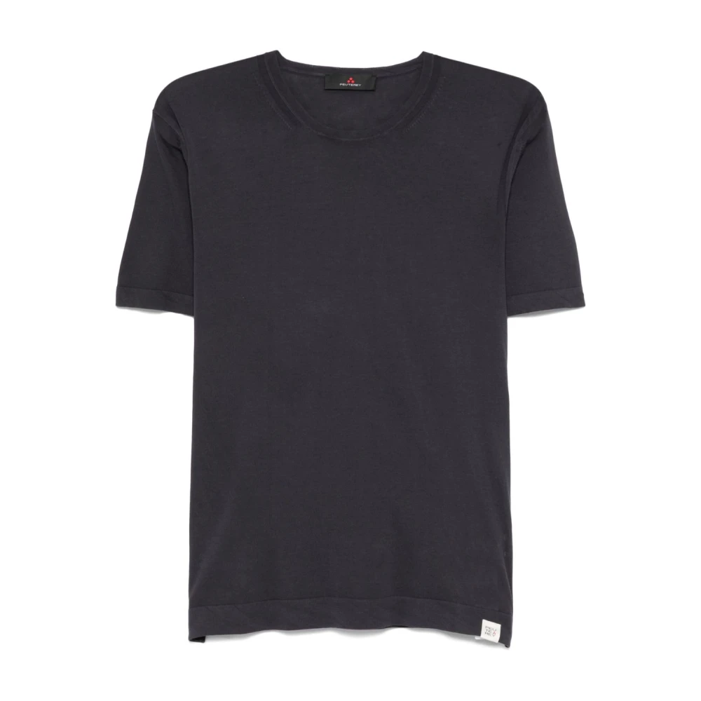 Peuterey Blauwe Crew Neck T-shirts en Polos Blue Heren