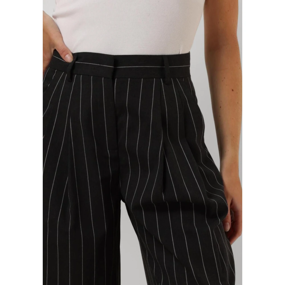 Co'Couture Elegante Pin Pleat Lange Broek Gray Dames