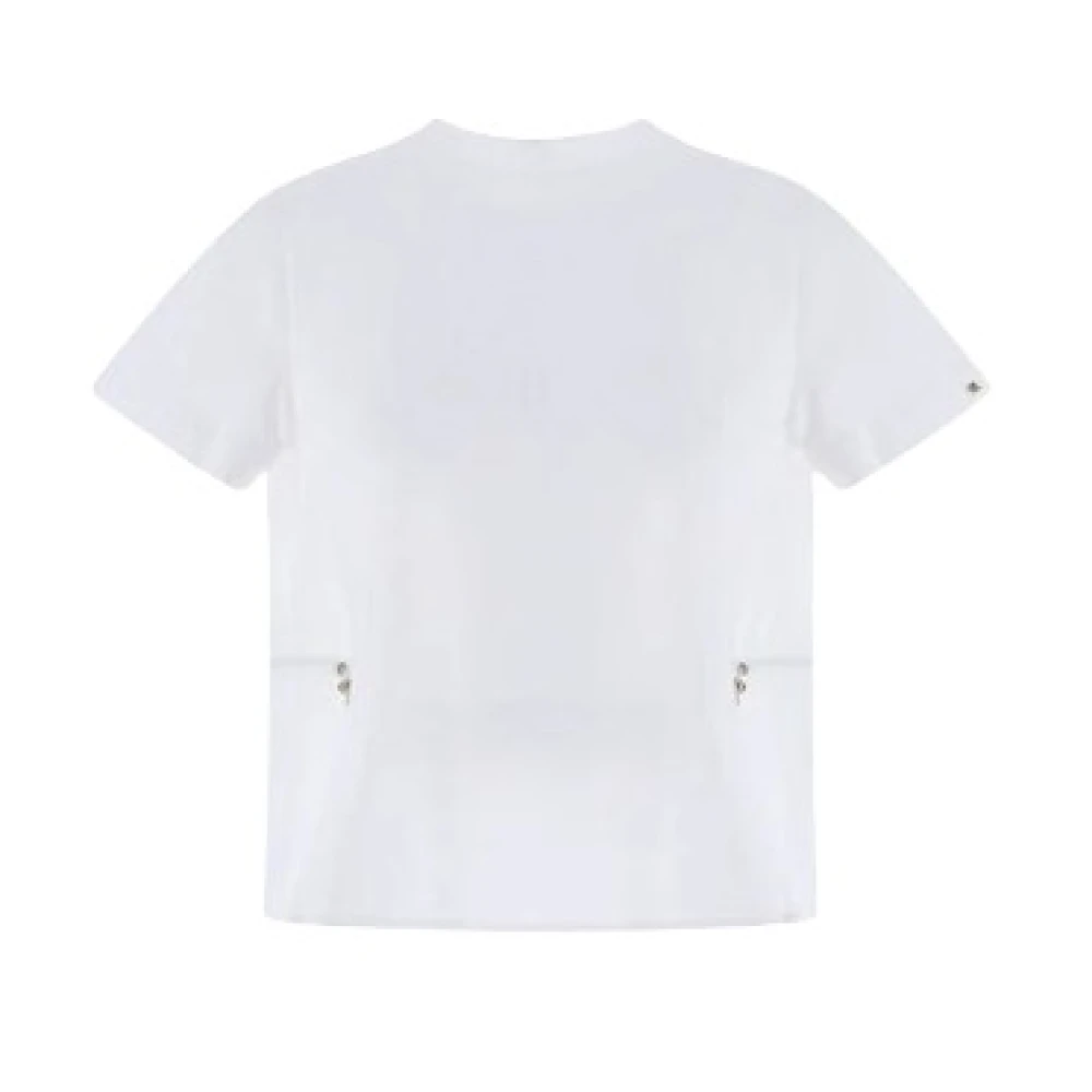 Herno Witte Jersey T-shirt met Strakke Taille White Dames