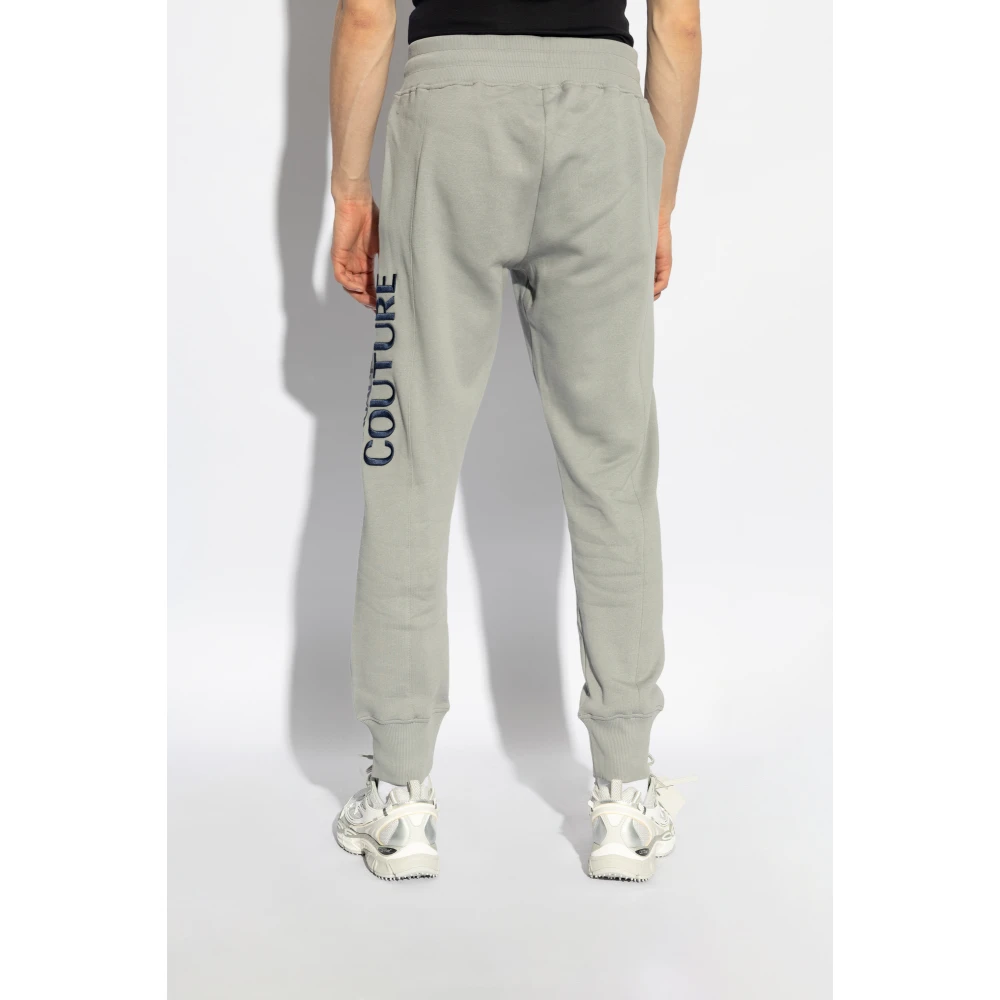 Versace Jeans Couture Sweatpants met logo Gray Heren