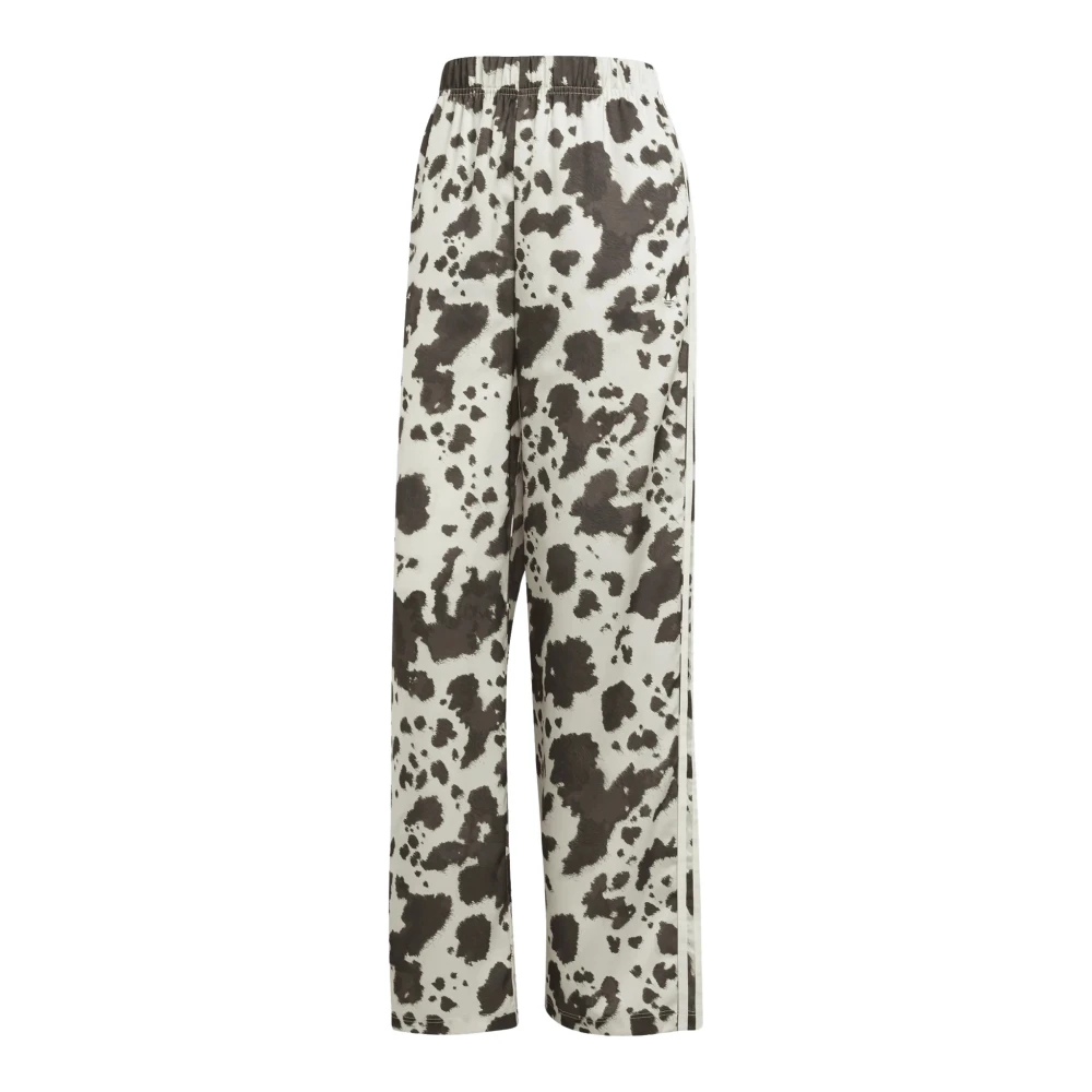 Adidas Women's Multicolor Satin Wide Leg Trousers - Training Trousers & Tights - Xs - Sport