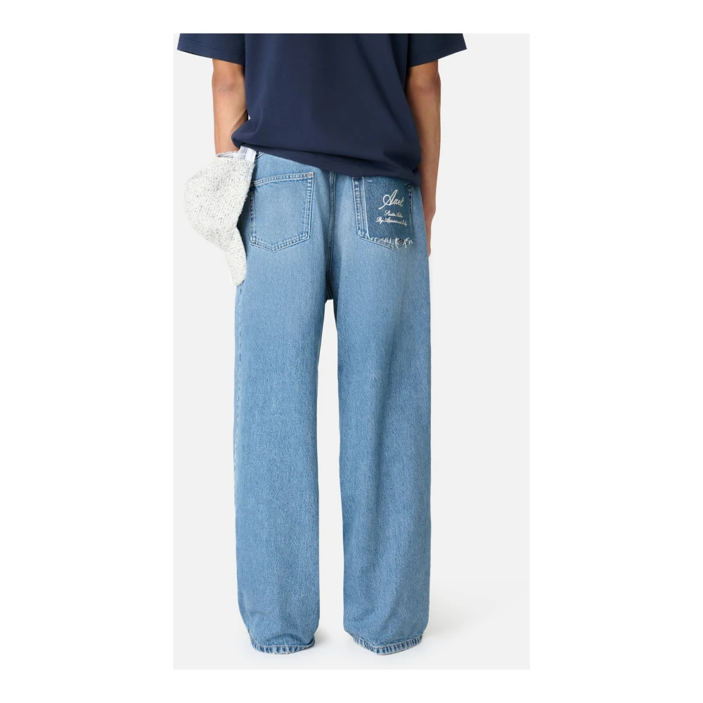 Axel Arigato Geborduurde Relaxte Jeans Blue Heren