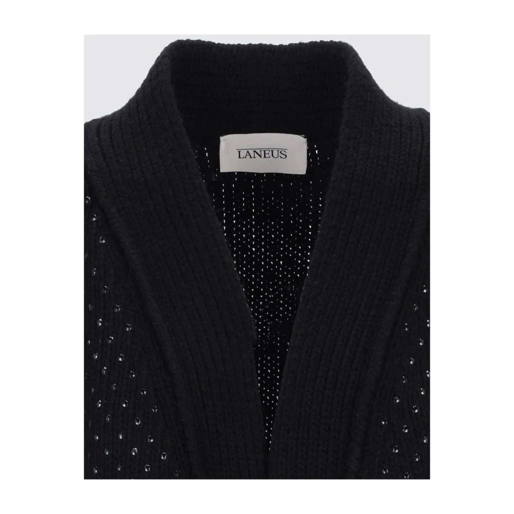 Laneus Cardigan Hotfix Black Dames