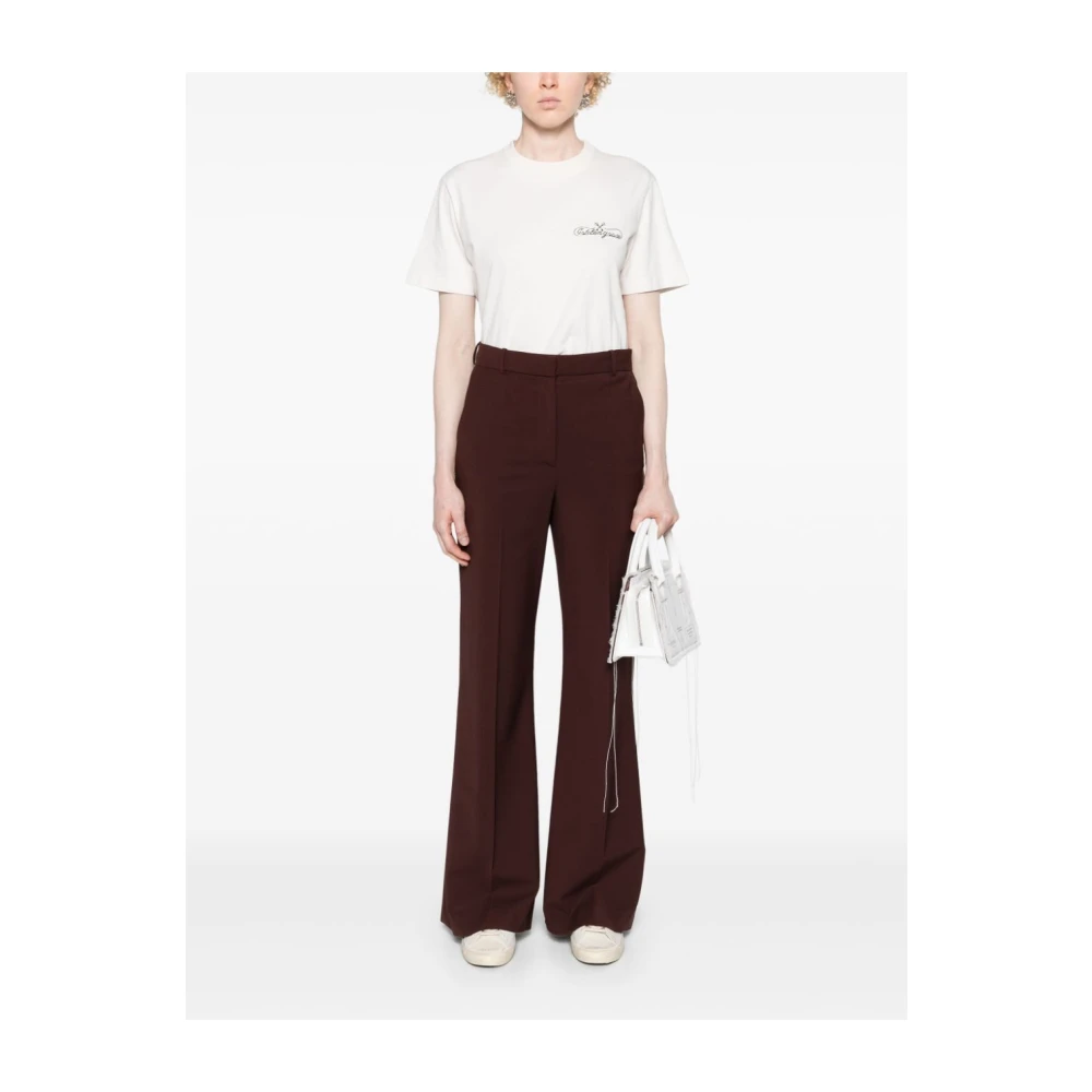 Golden Goose Klassiek Wit Zwart T-shirt White Dames