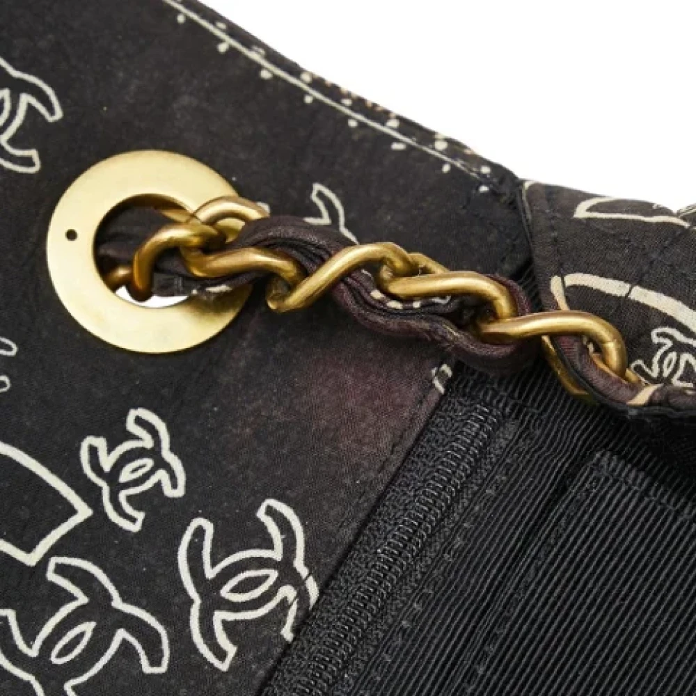 Chanel Vintage Pre-owned Cotton chanel-bags Black Dames