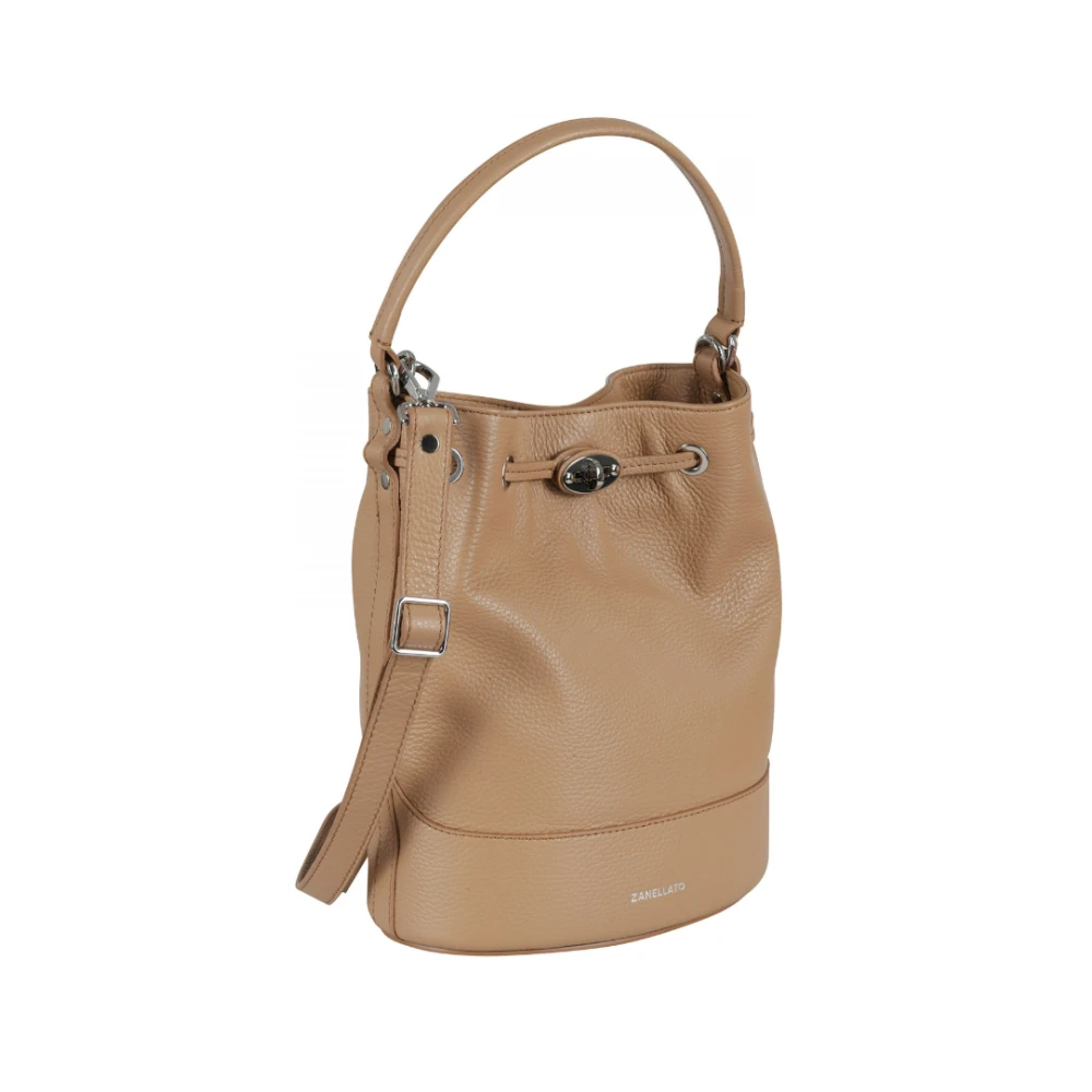 Zanellato Bruine Bucket Tas met Twist Sluiting Brown Dames