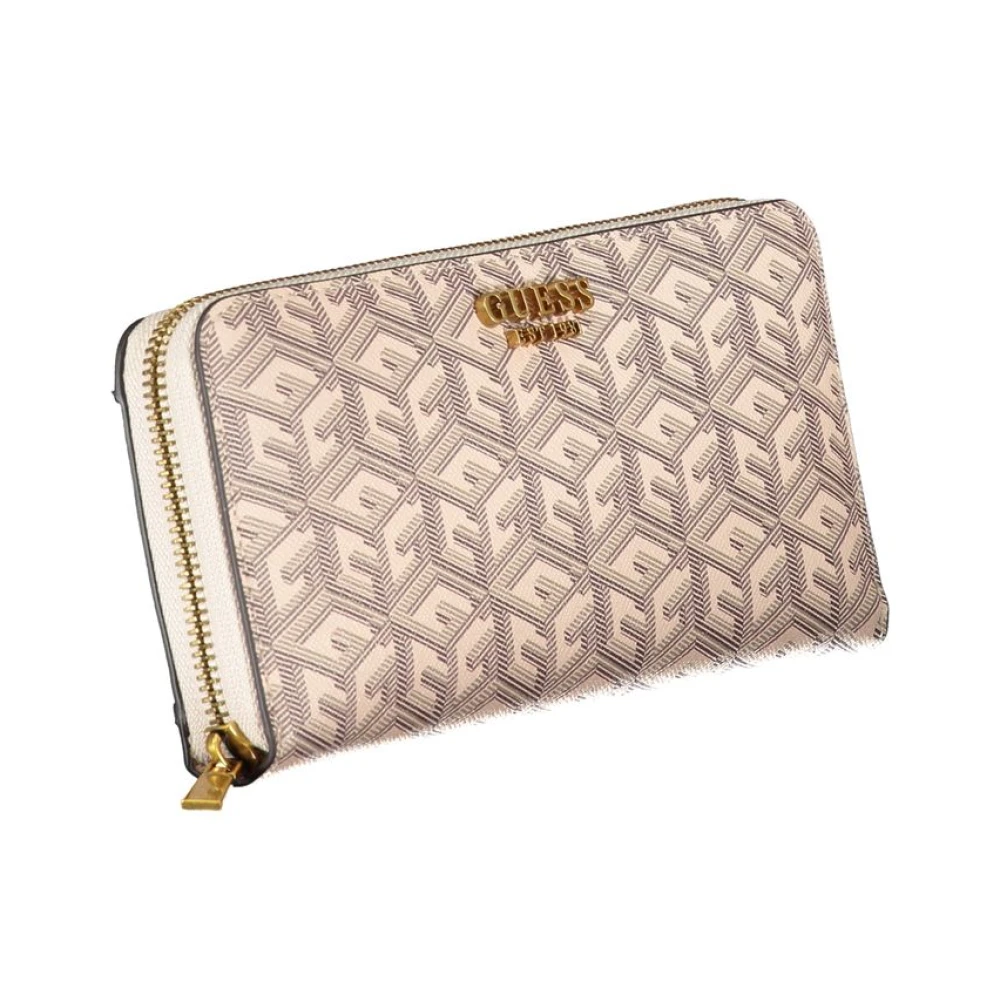 Guess Chique Beige Portemonnee met Meerdere Vakken Beige Dames
